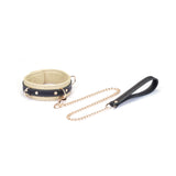 FLASH RETAIL: Adjustable Multi-Leather Collar with Leash | Dual-Tone Luxury