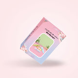 Macaron Mini Vibrator packaging open with multicolored vibrators visible, decorated with stylish pastel and floral design for elegant and safe stimulation