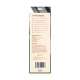 Packaging of Stainless Steel Urethral Sound, 13cm long, highlighting body-safe material and multilingual use instructions