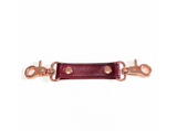 Wine red leather strap with rose gold hardware