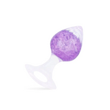 Heart-shaped Crystal Anal Plug - Purple