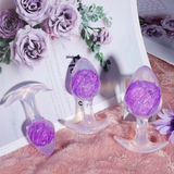Icecream-shaped Crystal Anal Plug - Purple