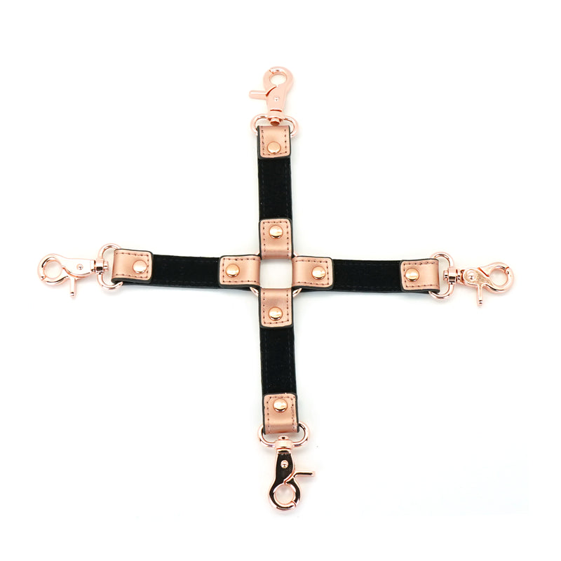 Rose Gold Leather Hogtie with Quick-Release Clips from Rose Gold Memory Collection