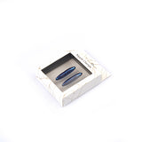 Blue magnetic nipple clamps in a stylish marbled design box labeled 'Nipple Corona', ideal for BDSM enthusiasts