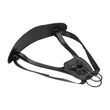 Vegan leather strap-on harness with adjustable straps and metal ring, suitable for pegging and strap-on play, from the Vegan Fetish collection.
