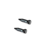 Black magnetic nipple clamps for BDSM play, featuring metallic spiral design and pressure adjustment capability