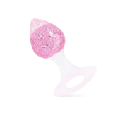 Heart-shaped Crystal Anal Plug - Pink