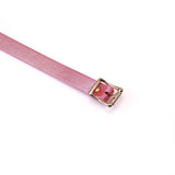 Lustre Rosa: Silicone Ball Gag (1.7 inch diameter) with Leather Straps