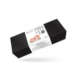 Packaging of Dark Candy Pink Vegan Leather Ankle Cuffs with detailed description and image on the label, part of Black & Pink Dark Candy collection