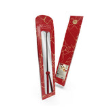 Kinbaku Ukiyoe Red Rosy Lamb Suede Leather Riding Crop with artistic packaging