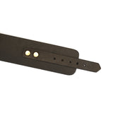 Samurai: Thick Leather Ankle Cuffs with Copper-plated Metal
