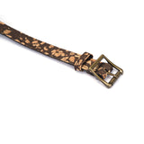 Eco-friendly vegan SM Cafe ball gag with coffee-scented cork strap and antique bronze hardware