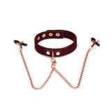Metallic Shade : Vegan Collar with Nipple Clamps
