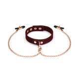 Metallic Shade : Vegan Collar with Nipple Clamps