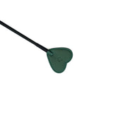 Mossy Chic Leather Riding Crop with heart shape tip for bondage play