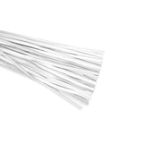 White leather fronds of the Fuji White Leather Flogger Whip for BDSM impact play