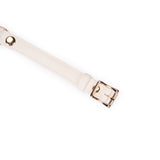 Boudoir Amor: Green Silicone Ball Gag (1.7 inch diameter) with White Leather Straps