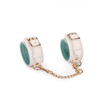 Boudoir Amor: White Handcuffs with Gold Hardware