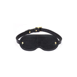 Crocodile Noir: Black Leather Blindfold