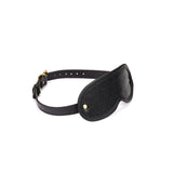 Crocodile Noir: Black Leather Blindfold