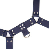 Cerulean Dominion: Blue Leather Male Harness