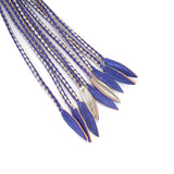 Blue and Silver Leather Cat O Nine Tails Whip