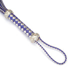 Blue and Silver Leather Cat O Nine Tails Whip