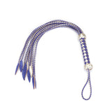 Blue and Silver Leather Cat O Nine Tails Whip