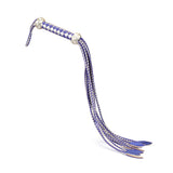 Blue and Silver Leather Cat O Nine Tails Whip