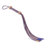 Blue and Gold Leather Cat O Nine Tails Whip