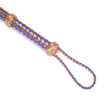 Blue and Gold Leather Cat O Nine Tails Whip