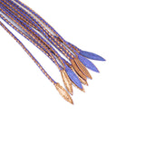 Blue and Gold Leather Cat O Nine Tails Whip