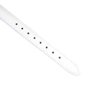 White Leather Collar with Gold Hardware