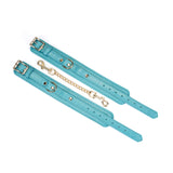 Blue Lamb leather ankle cuffs