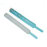 Blue Lamb leather wrist cuffs