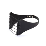 Punishing Harness: Scarlet & Obsidian Bondage Strings