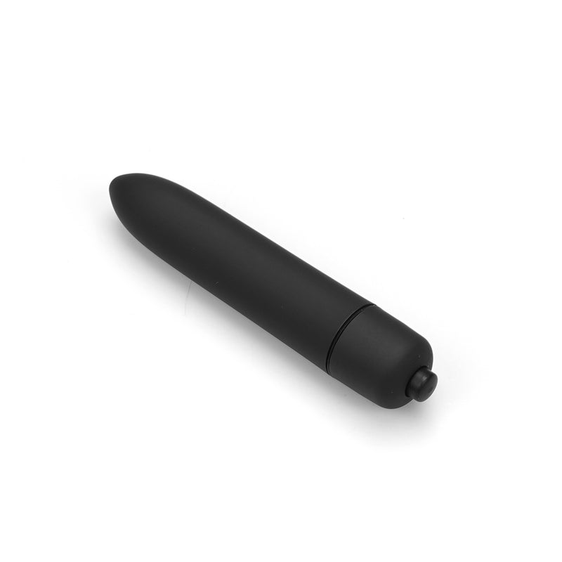 Silicone bullet vibrator included in the Bound You Black Lace and Neoprene Beginner's Bondage Kit