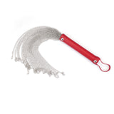 Metal Chain Flogger Whip with Red PU Handle