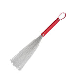 Metal Chain Flogger Whip with Red PU Handle