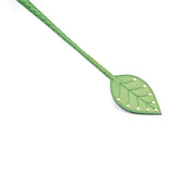 Handcrafted premium cow leather leaf-shaped paddle by LIEBE SEELE with intricate stitching and stud detailing for bondage play.