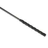 Luxury green leather mini crop with gemstone for BDSM play, featuring premium oil wax leather handle