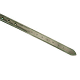 Close-up of Luxury Green Leather Choker with Gemstones and Adjustable Metal Holes from LIEBE SEELE