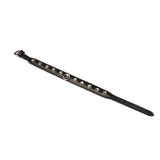 Liebe Seele premium black leather choker with clear gemstones for fashion and SM play