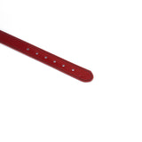 Burgundy Premium Patent Leather Choker with Rose Gold O-Ring and Adjustable Buckle