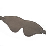 Kinbaku Ukiyoe luxury red rosy lamb suede leather blindfold with adjustable strap for bondage play