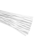 Close-up of white leather flogger fronds from LIEBE SEELE Fairy collection, ideal for impact play in bondage beginner kits