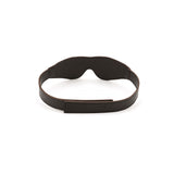 Brown leather blindfold from the Wild Gent collection, designed for sensory deprivation in elegant brown lamb skin