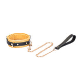 FLASH RETAIL: Adjustable Multi-Leather Collar with Leash | Dual-Tone Luxury