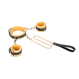 FLASH RETAIL Collection: The Adjustable Multi-Leather Complete Set | Cuffs & Collar with Leash