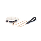 FLASH RETAIL: Adjustable Multi-Leather Collar with Leash | Dual-Tone Luxury